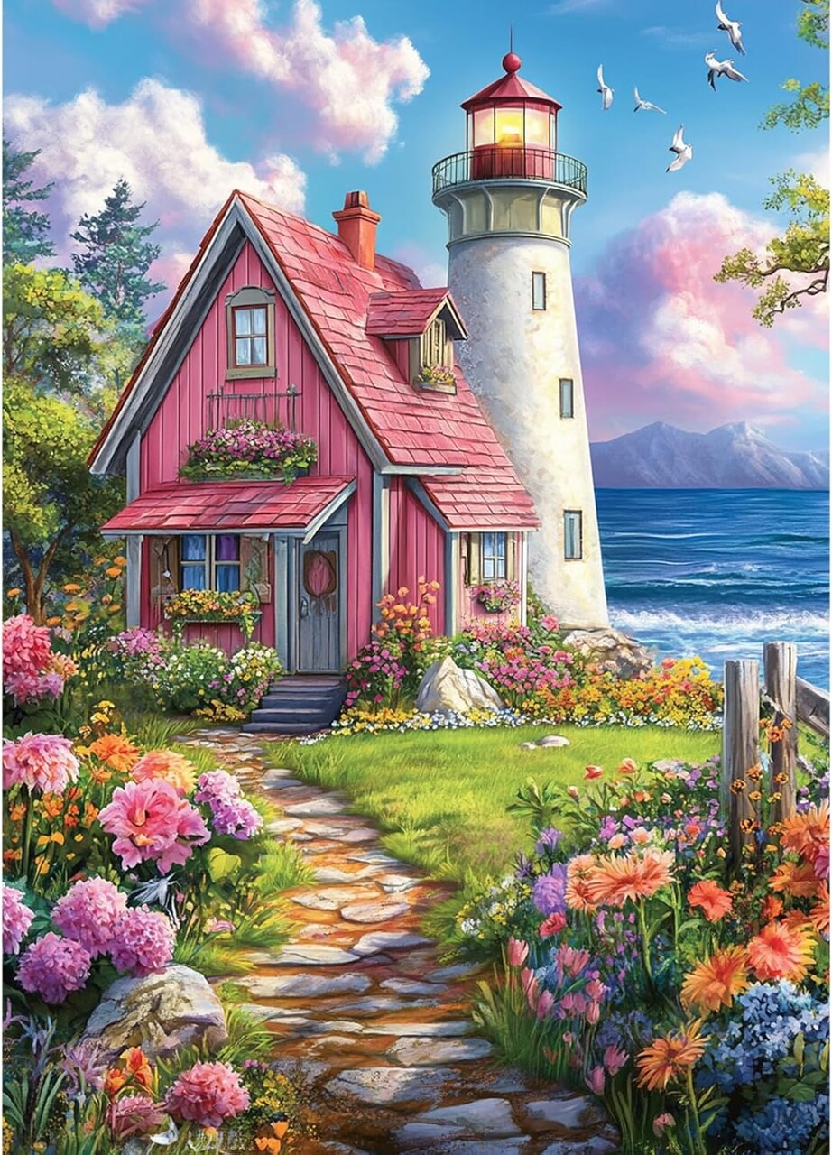 Diamond Art Paintings Kits for Adults (pink green blue) 16 x 12 x 0.3 inches